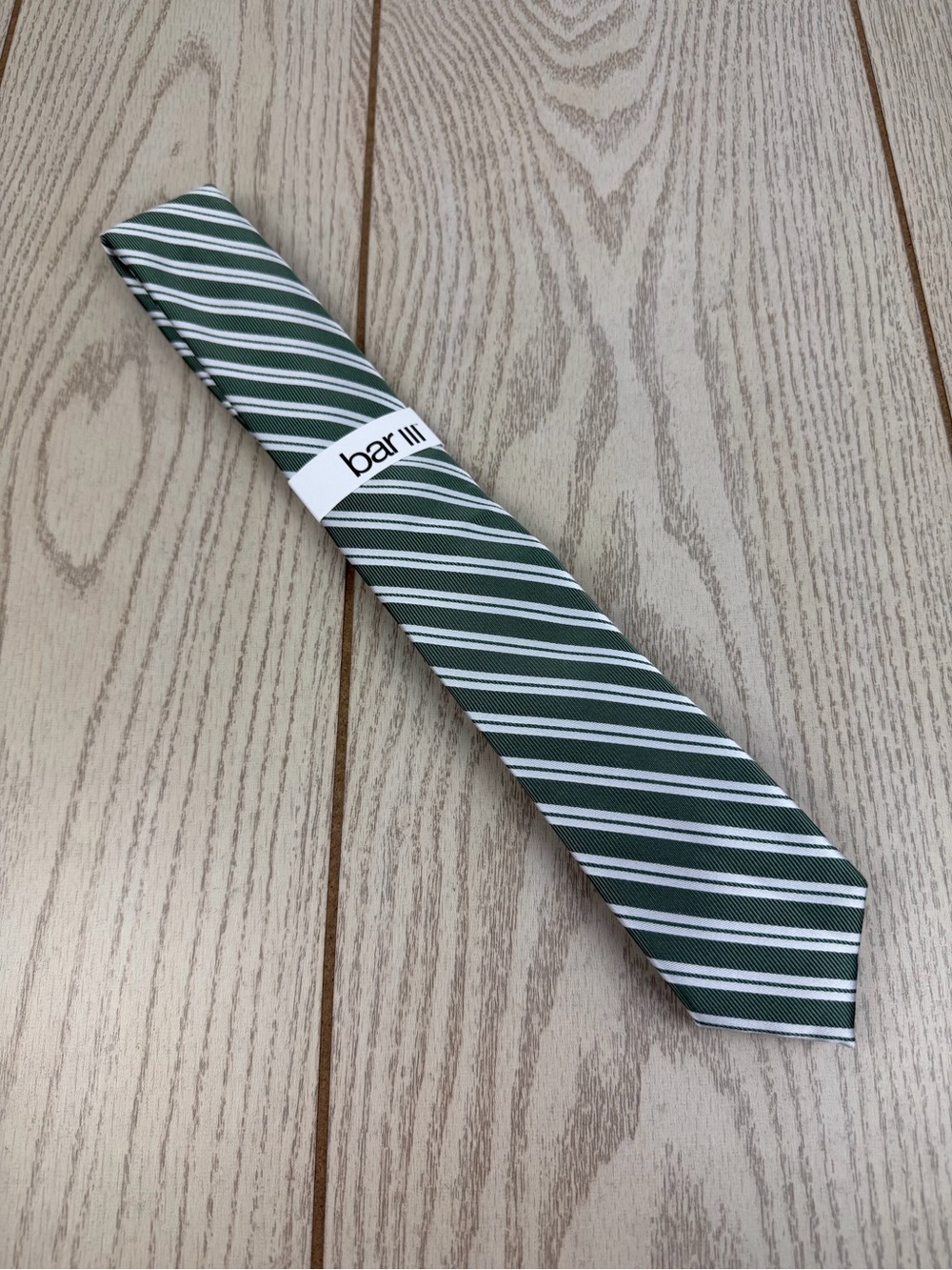 870-871 Bar III Men's Tie Varsity Stripe 335 Mint Green $55 Polyester Skinny